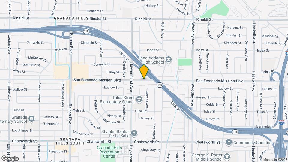 16510 San Fernando Mission Blvd Map and Location Details