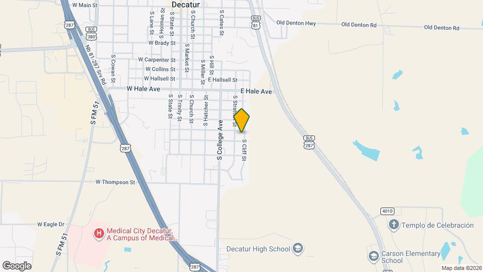 1402 S Cliff St Map and Location Details