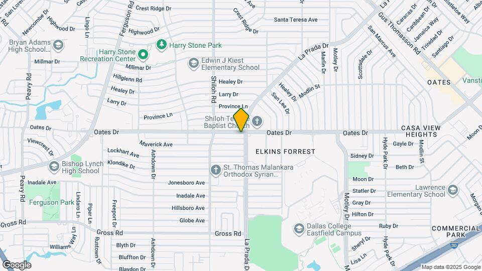 2820 Oates Dr Map and Location Details