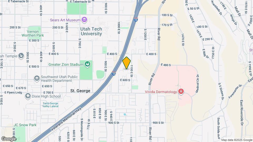 538 S 1100 E Map and Location Details