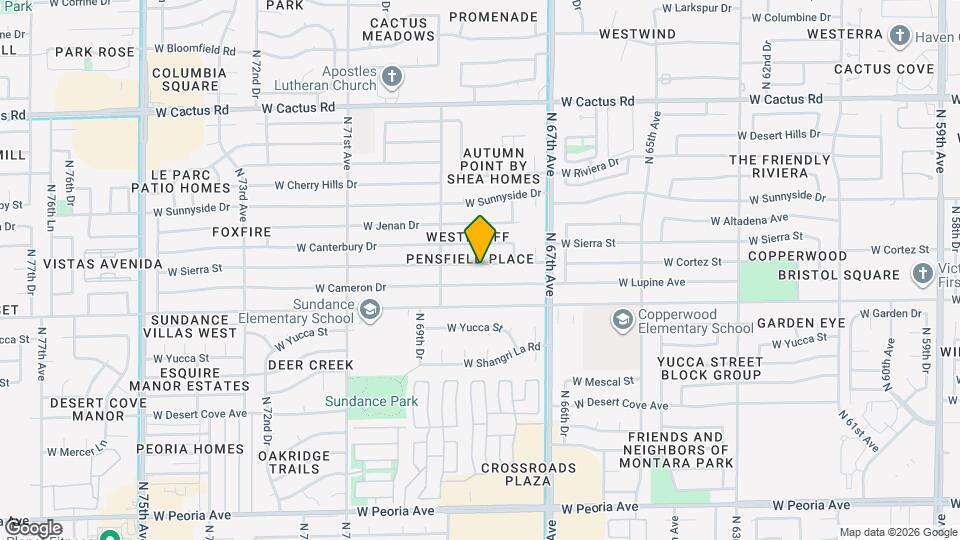 6833 W Sierra St Mapa y Detalles de la Ubicación