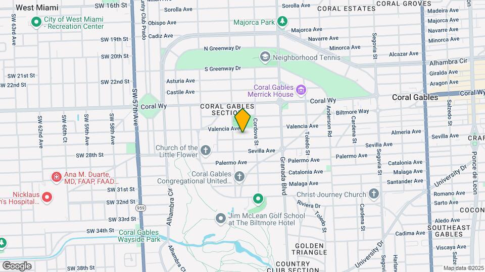 1125 Almeria Ave Map and Location Details