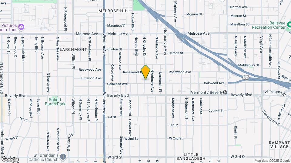 400 N Kingsley Dr Map and Location Details