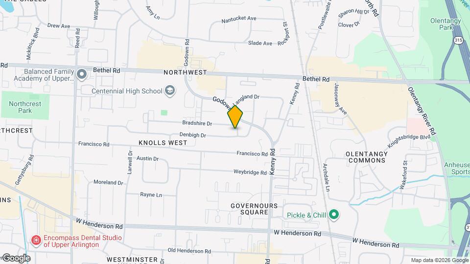 1239 Bradshire Dr Map and Location Details