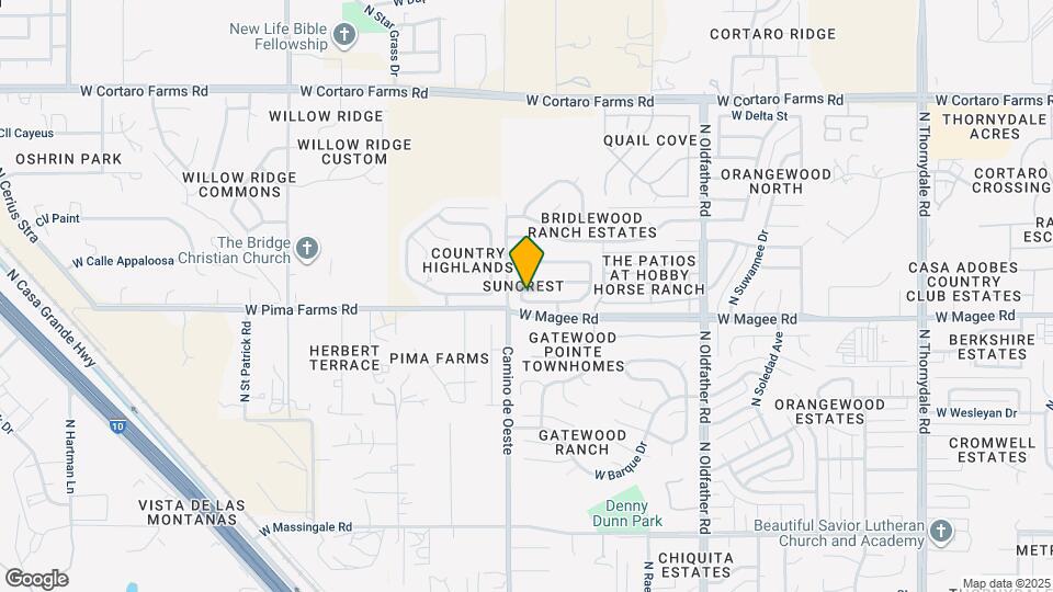 4556 W Rose Mist Way Map and Location Details