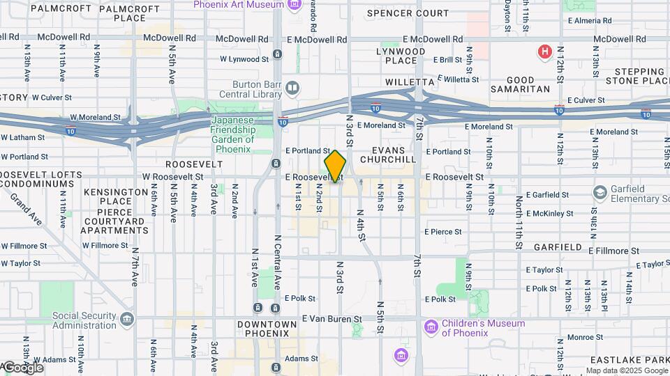 295 E Roosevelt St Mapa y Detalles de la Ubicación