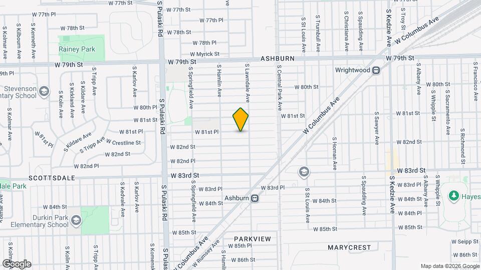 3719 W 81st Pl Map and Location Details