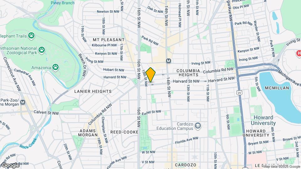 1451 Harvard St NW Map and Location Details