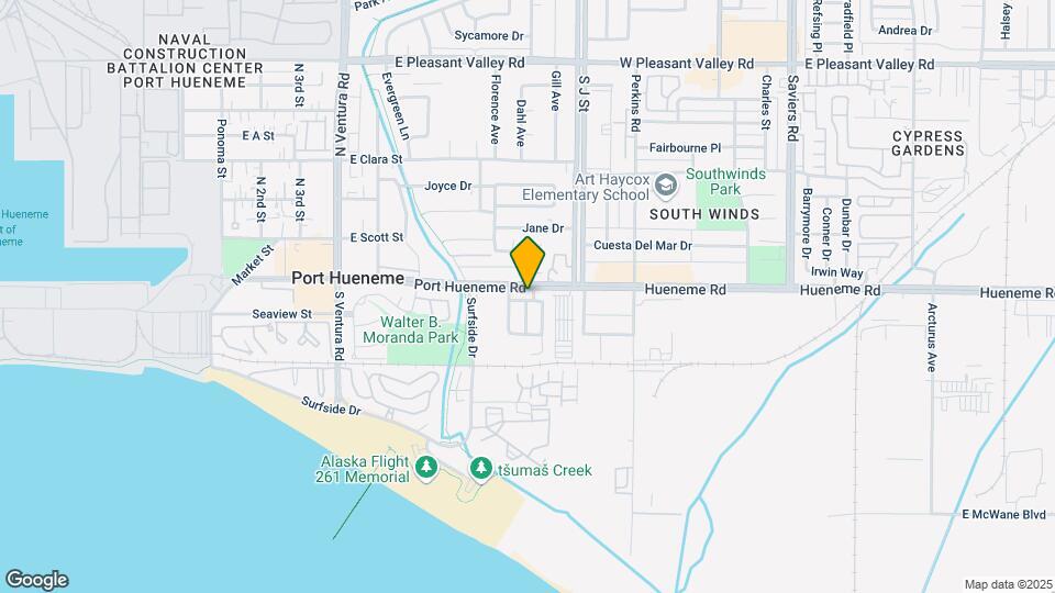 801 Oceano Dr Map and Location Details