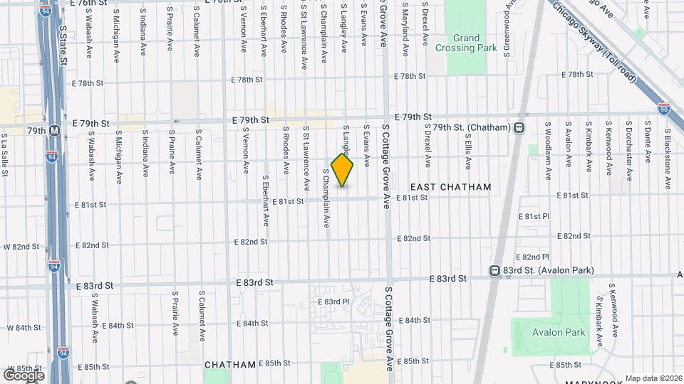 8046 S Langley Ave, Unit 1 Map and Location Details