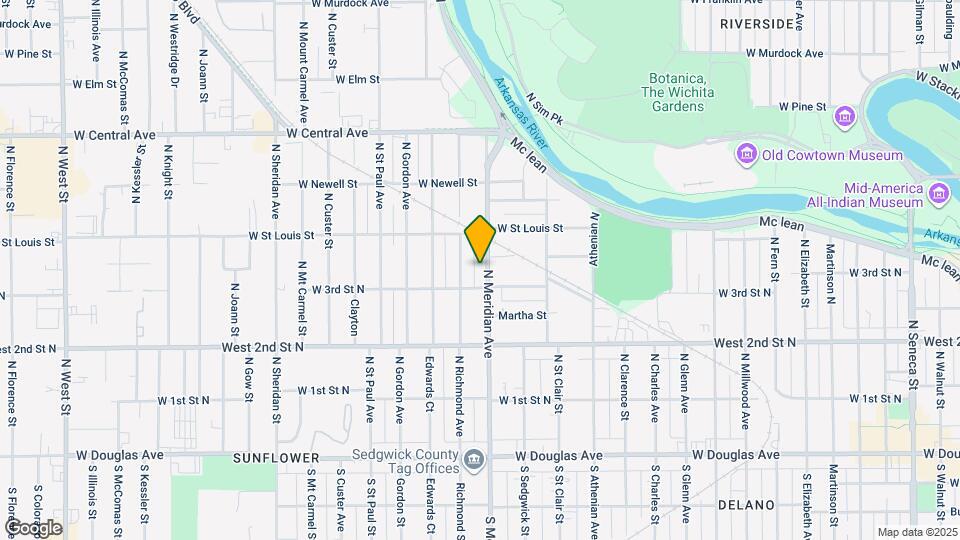 421 N Meridian Ave Mapa y Detalles de la Ubicación