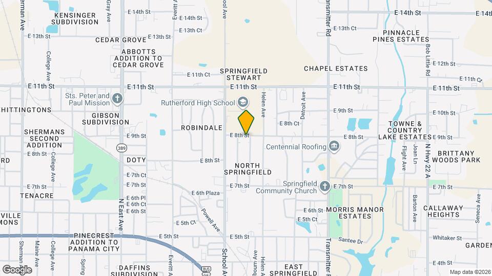 3606 E 8th St Map and Location Details