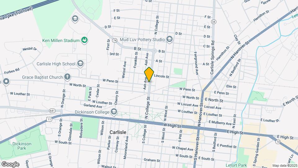 304 N College St Map and Location Details