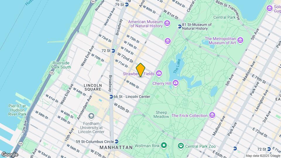 27 W 70th St Map and Location Details