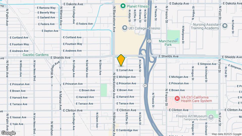 1745 E Cornell Ave Map and Location Details