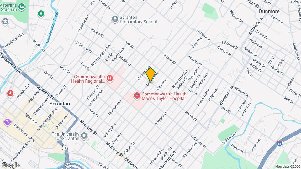 848 Quincy Ave Mapa y Detalles de la Ubicación