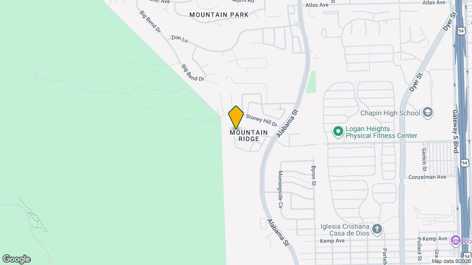 3200 Mountain Ridge Dr Map and Location Details