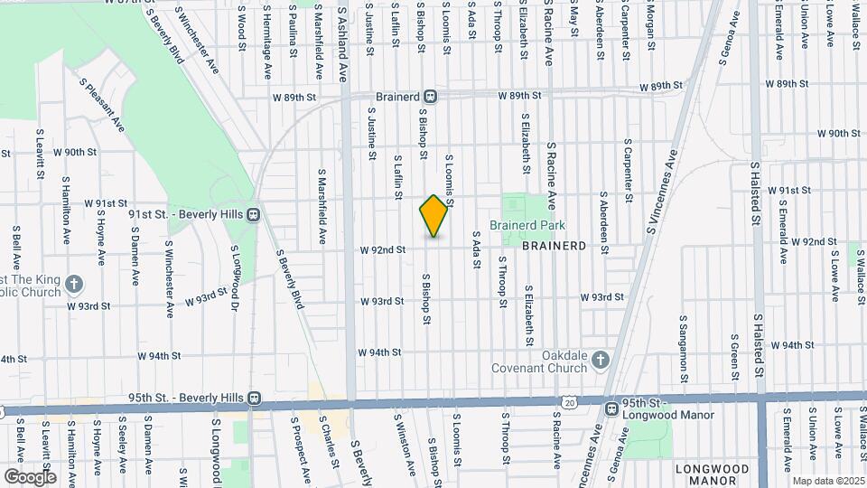 9157 S Bishop St Map and Location Details
