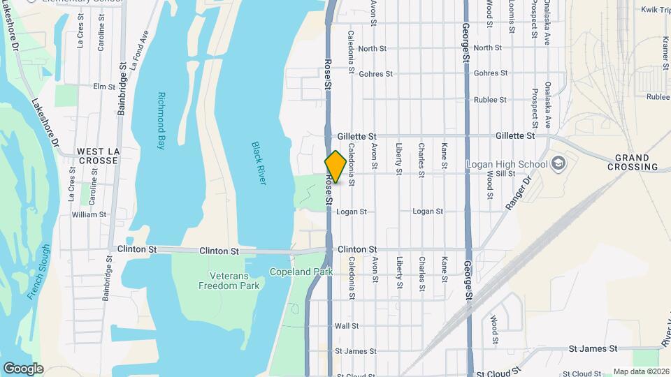 1430 Rose St Map and Location Details