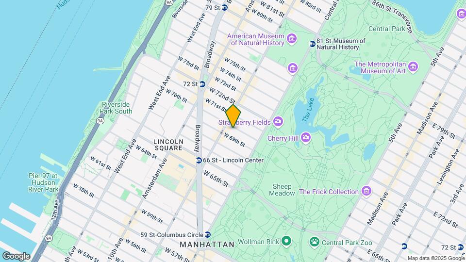 56 W 70th St Mapa y Detalles de la Ubicación