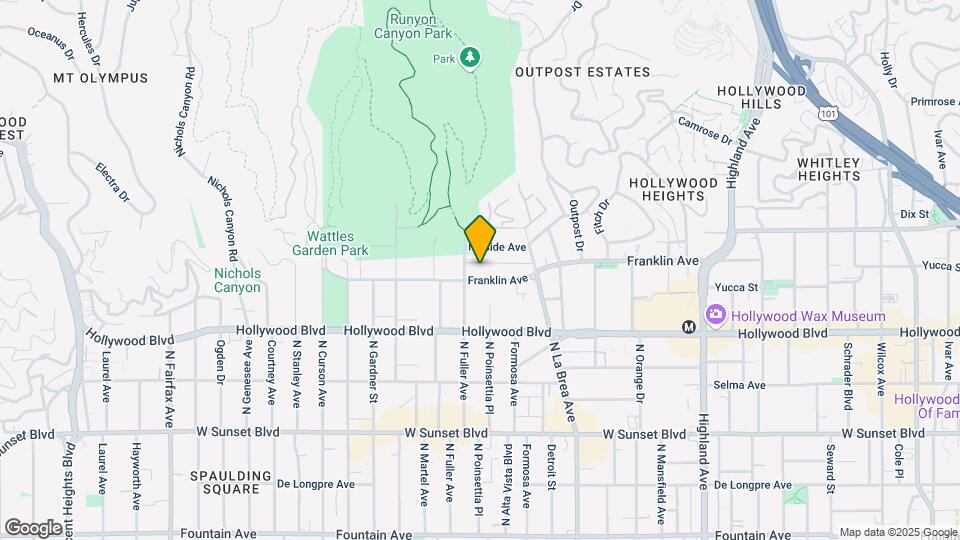 7275 Franklin Ave Mapa y Detalles de la Ubicación