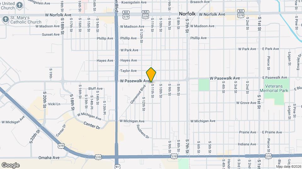 704 S 11th St Map and Location Details