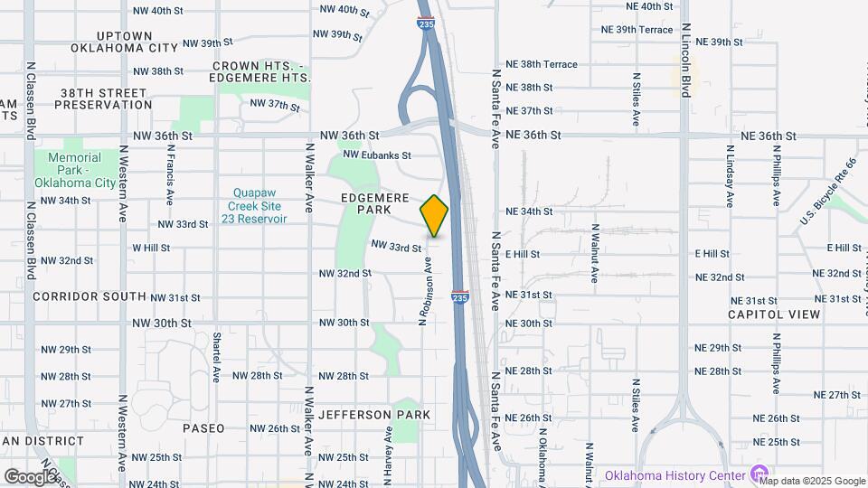3404 N Robinson Mapa y Detalles de la Ubicación