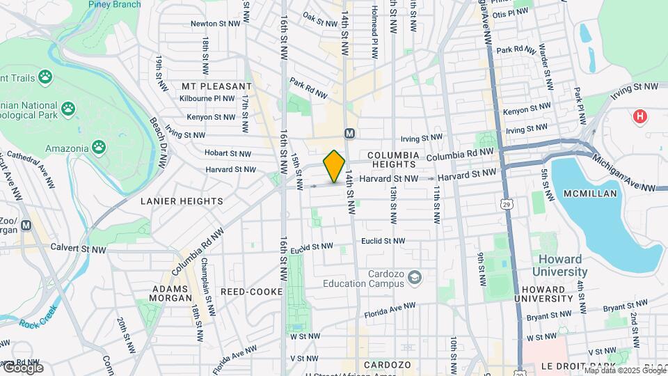 1424 Harvard St NW Map and Location Details