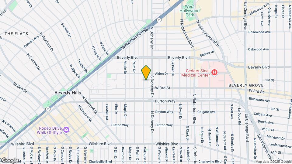 338 N Oakhurst Dr Mapa y Detalles de la Ubicación