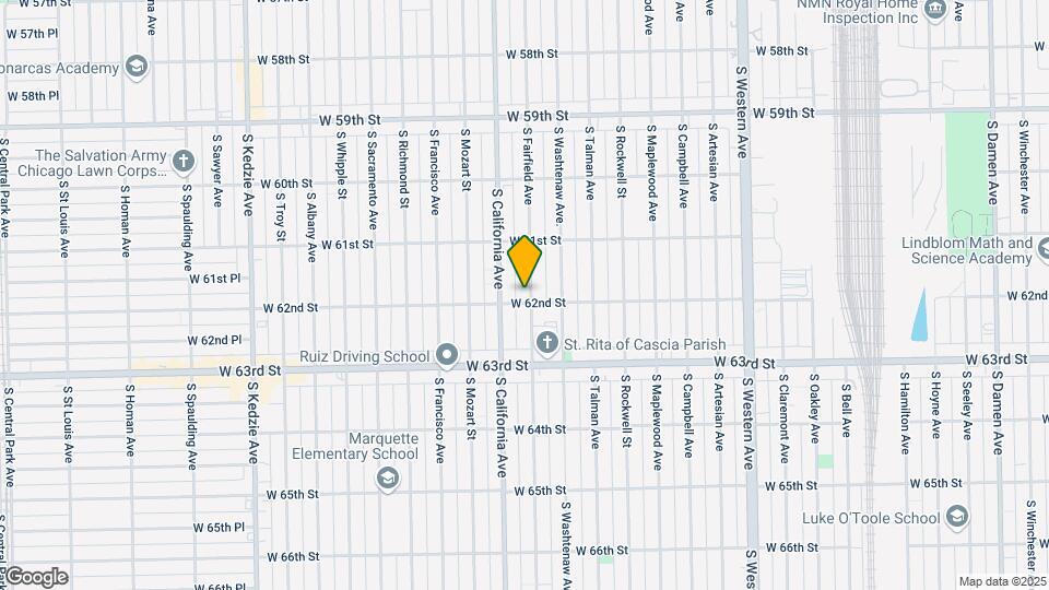 6154 S Fairfield Ave Map and Location Details