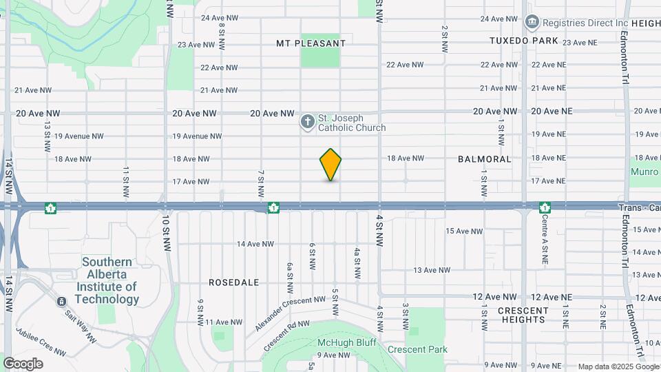 607 17 Av NW Map and Location Details