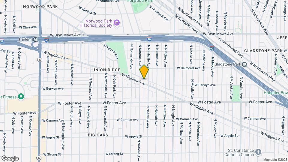 6552 W Higgins Ave Map and Location Details