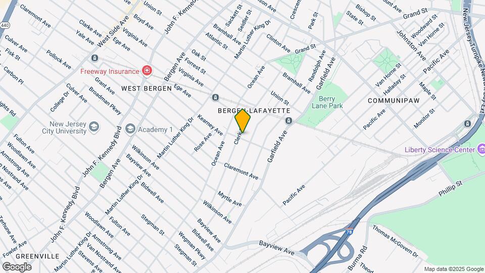 166 Carteret Ave, Unit Apt 2 Map and Location Details