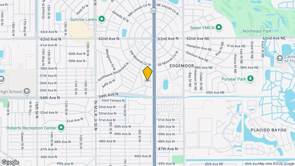 421 Palm Ave N Map and Location Details