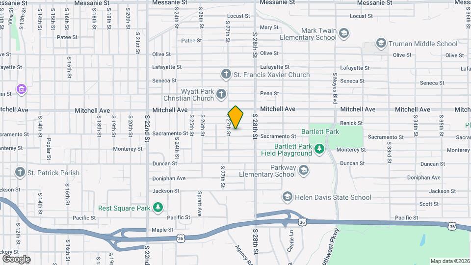 2707 Sacramento St Map and Location Details