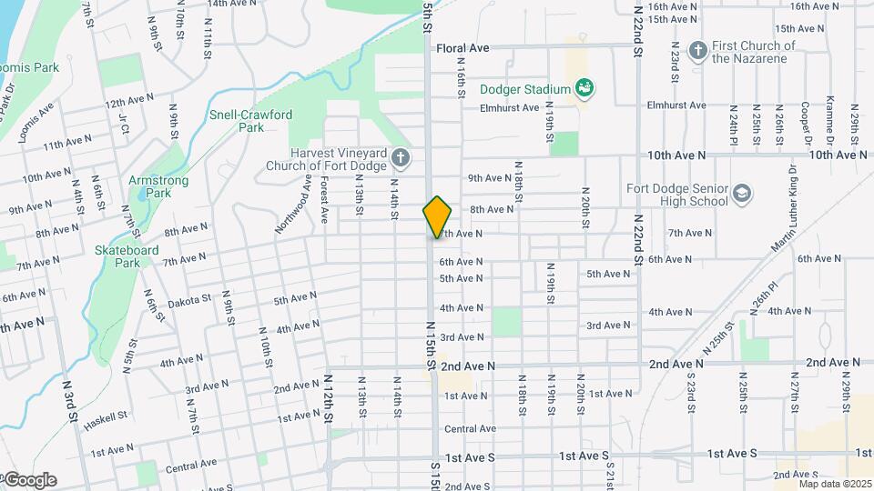 615 N 15th St Map and Location Details