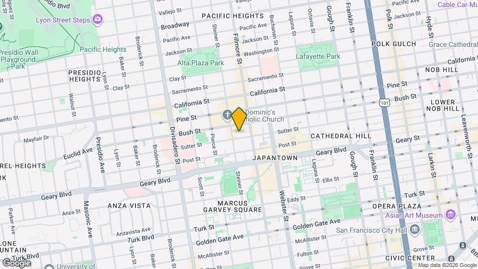 2060 Sutter St Map and Location Details