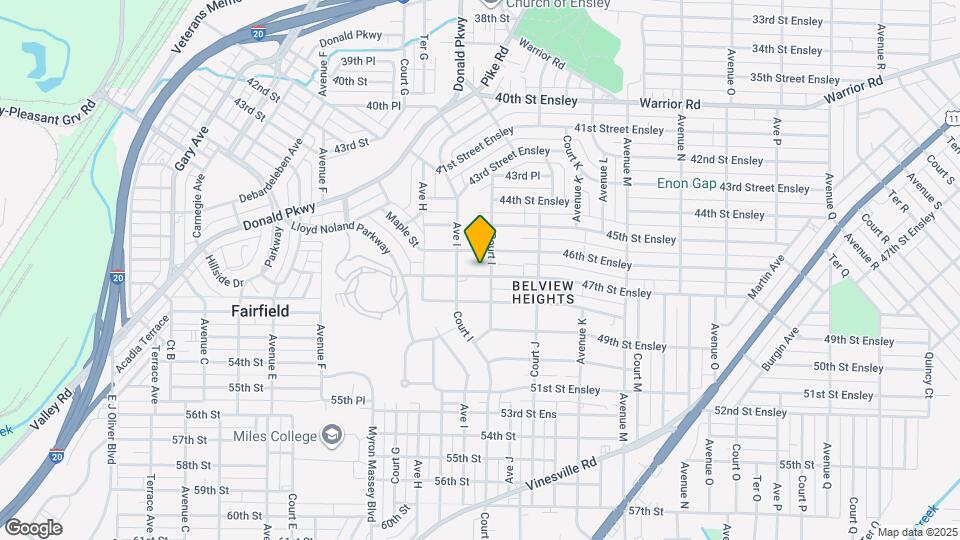 920 47th St Ensley Map and Location Details