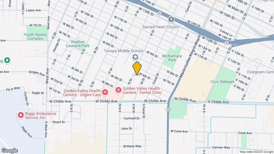 606-614 N St Mapa y Detalles de la Ubicación