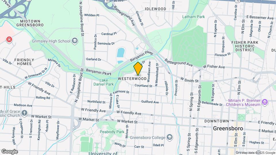 411 Crestland Ave Map and Location Details