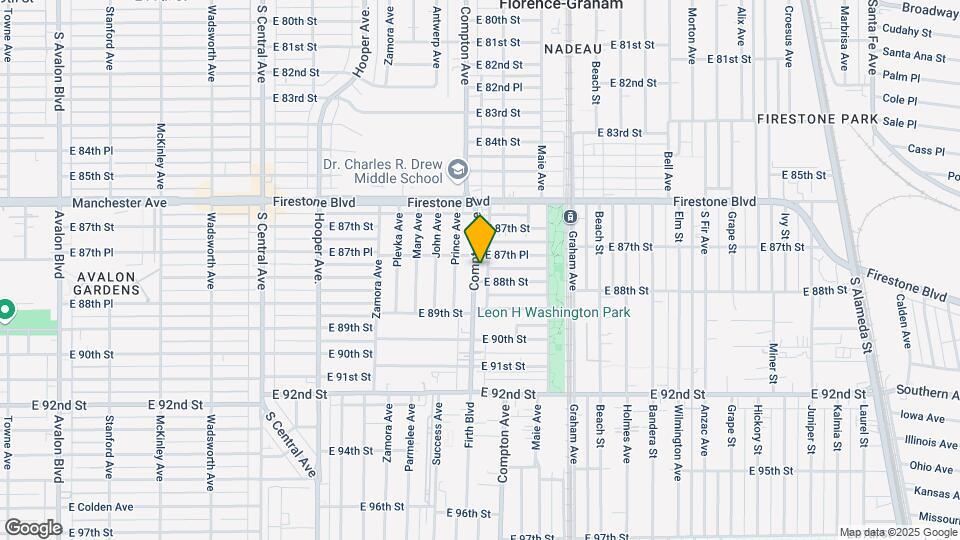 8764 Compton Ave Mapa y Detalles de la Ubicación