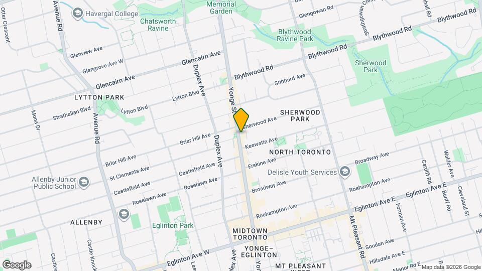 2541 Yonge St Map and Location Details