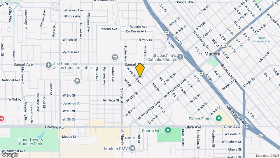 323 N N St Mapa y Detalles de la Ubicación