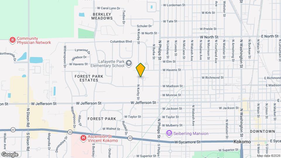 823 N Western Ave Map and Location Details