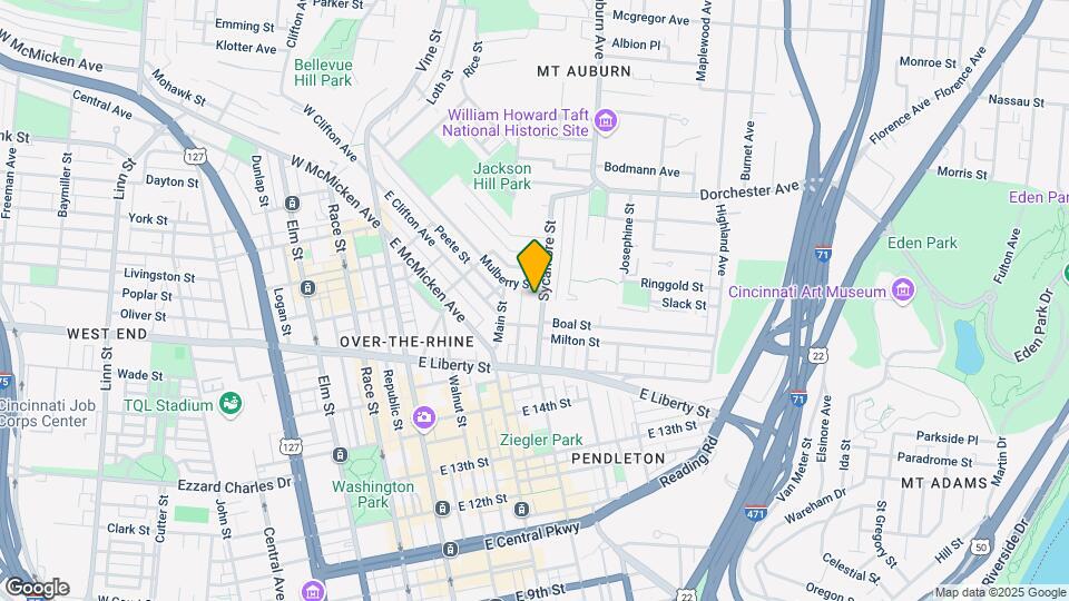 1725 Sycamore St Map and Location Details