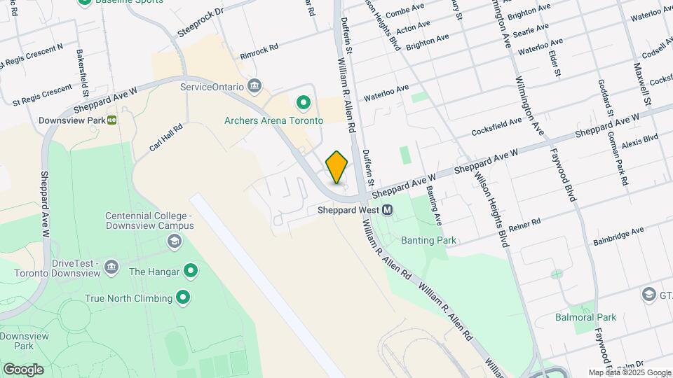 1070 Sheppard Ave W Map and Location Details