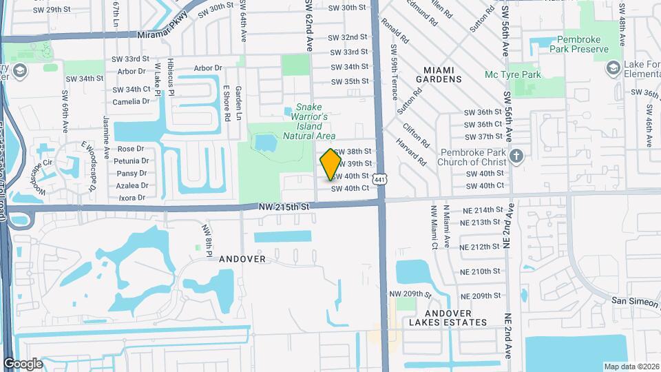 6121 SW 40th Ct Map and Location Details