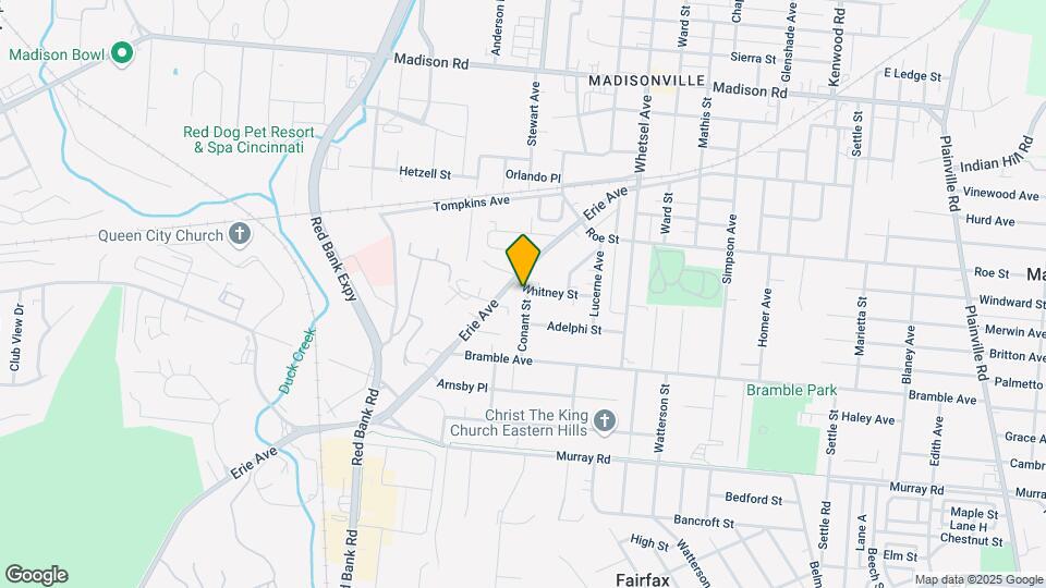 5711 Whitney Ave Map and Location Details