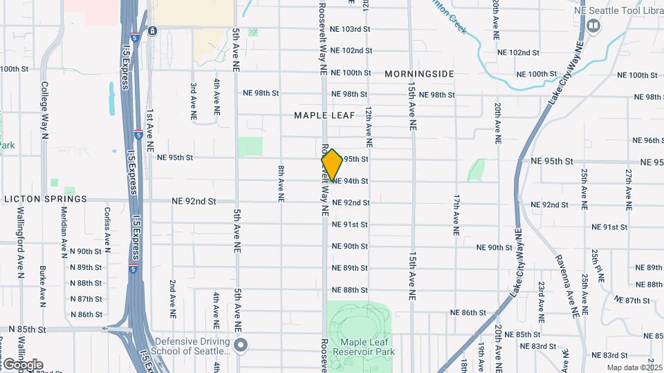 9222 Roosevelt Way NE Map and Location Details