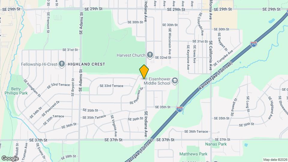 3309 SE Indiana Ave Map and Location Details